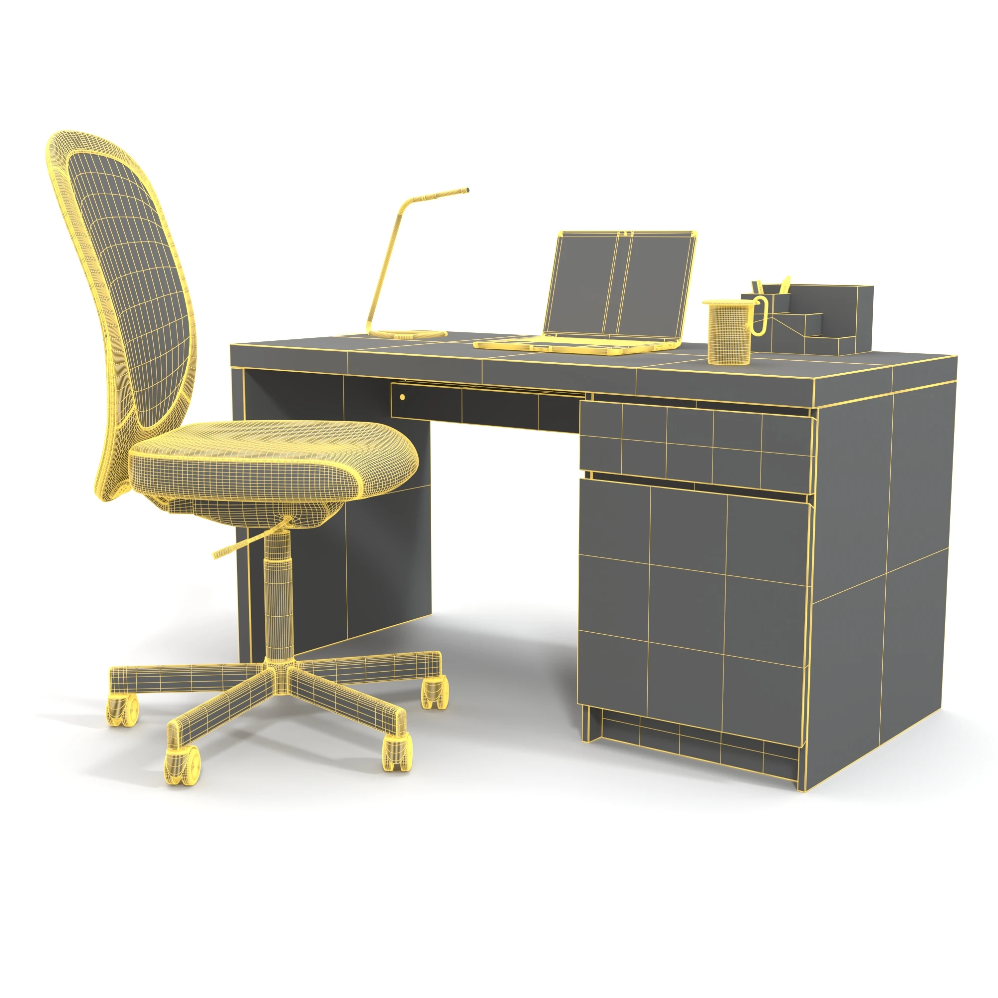 Office Set 03 3D Model_07